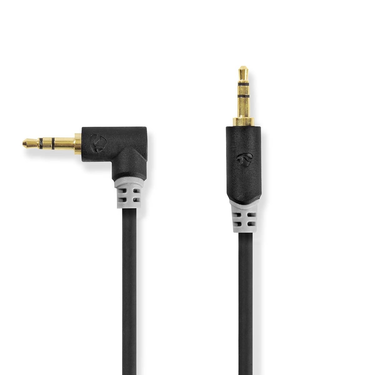 Stereo-Audiokabel | 3,5 mm Male | 3,5 mm Male | Verguld | 1.00 m | Rond | Antraciet | Doos