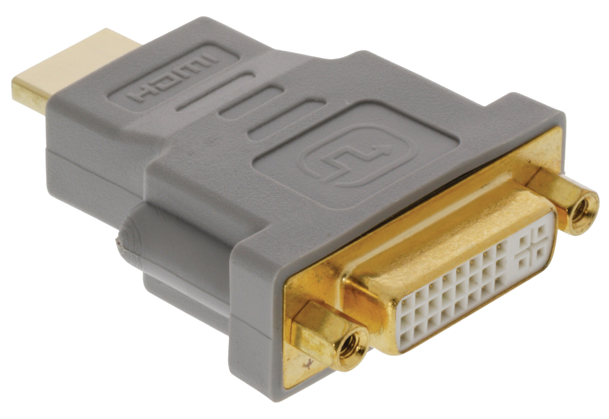 High Speed HDMI Adapter HDMI-Connector - DVI-D 24+1-Pins Female Grijs