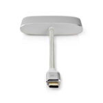 USB Multi-Port Adapter | 3-in-1 | USB 3.2 Gen 1 | USB-C™ Male | USB-A Female / USB-C™ Female / VGA Female 15p | 5 Gbps | 0.20 m | Rond | Verguld | Gevlochten / Nylon | Zilver | Cover Window Box