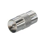 Satelliet- en Antenne-Adapter | IEC (Coax) Male | IEC (Coax) Female | Vernikkeld | 75 Ohm | Recht | Metaal | Zilver | 1 Stuks | Envelop
