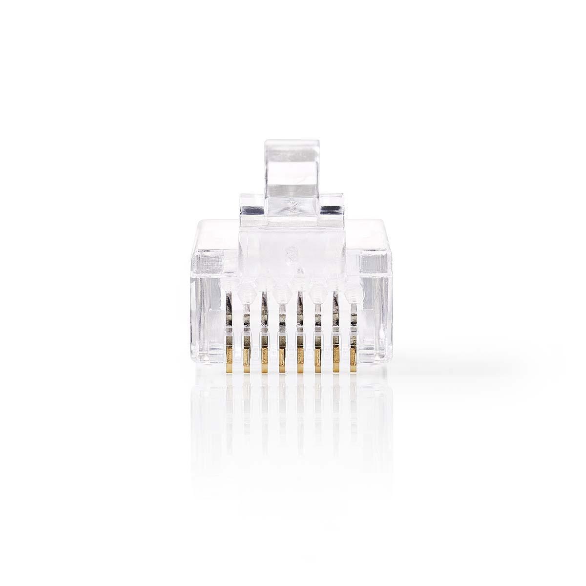 RJ45 krimp connectoren (UTP) voor CAT6 netwerkkabel (flexibel) - 10 stuks