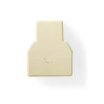 Telecom-Netwerksplitter | RJ11 Female | 2x RJ11 (4/6) Female | Vernikkeld | Ivoor | ABS | Envelop