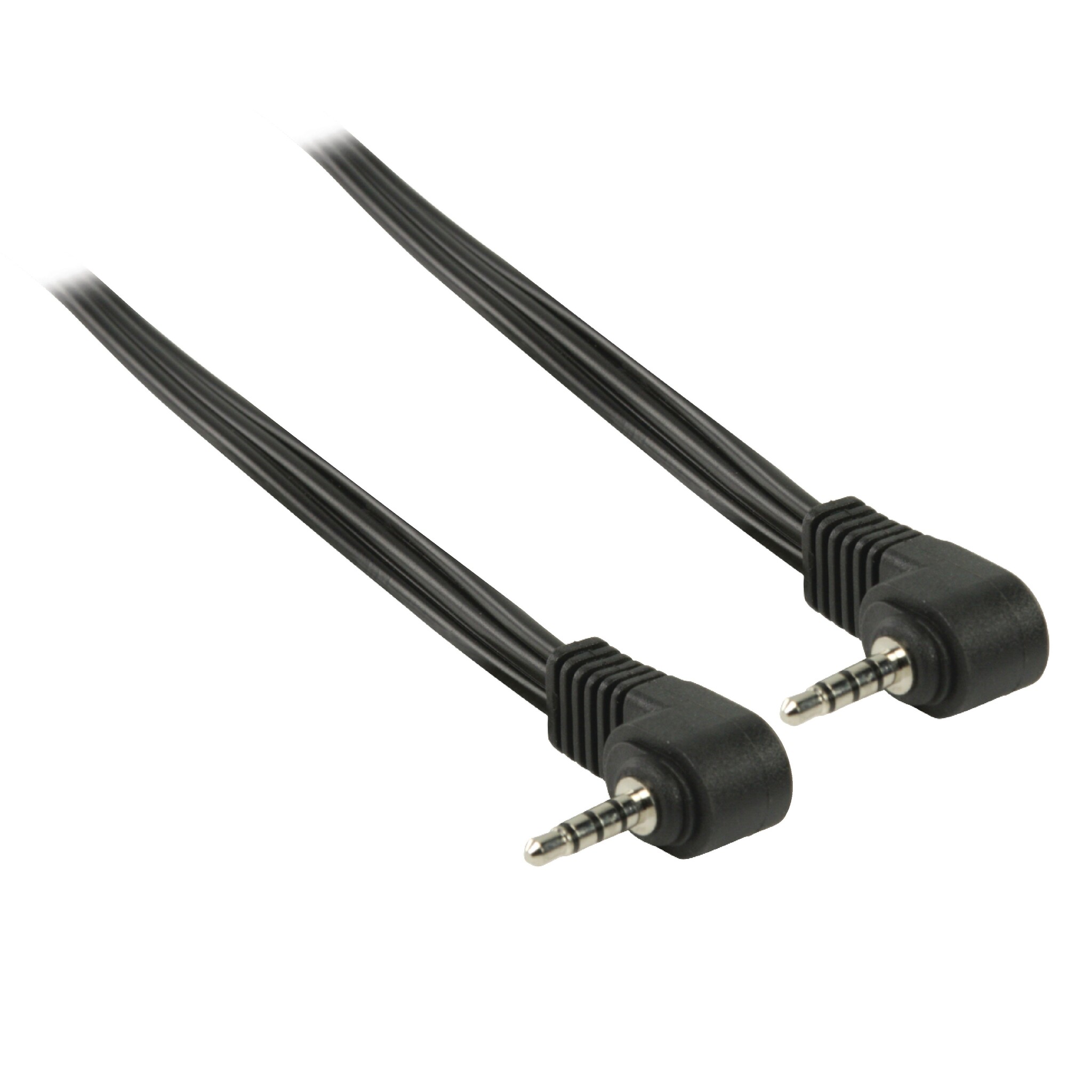 Audio-Videokabel | 3,5 mm Male | 3,5 mm Male | Vernikkeld | 2.00 m | Rond | PVC | Zwart