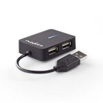 USB-Hub | USB-A Male | 4x USB A Female | 4-Poorts poort(en) | USB 2.0 | USB Gevoed