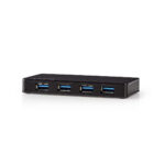 USB-Hub | USB-A Male | 4x USB A Female | 4-Poorts poort(en) | USB 3.2 Gen 1 | Netvoeding / USB Gevoed | 4x USB