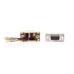Seriële Adapter | Adapter | D-SUB 9-Pins Female | RJ45 Female | Vernikkeld | Ivoor | Doos
