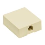 Telecom-Wandcontactdoos | Type Aansluiting: RJ11 | RJ11 Female | RJ11 Female | Recht | PVC | Ivoor | Envelop