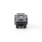 USB Micro-B Adapter | USB 2.0 | USB Micro-B Male | USB-A Female | 480 Mbps | Verguld | PVC | Antraciet | Doos