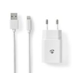 Oplader | 12 W | 1x 2.4 A | Outputs: 1 | USB-A | Lightning 8-Pins (Los) Kabel | 1.00 m | Single Voltage Output | Wit