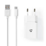 Oplader | 12 W | Snellaad functie | 2.4 A | Outputs: 1 | USB-A | Micro-USB | 1.00 m | Single Voltage Output | Wit