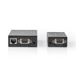 VGA Extender | VGA / Audio | Afstand tot: 300 m | Cat5e / Cat6 | 1920x1200 | Euro / Type-C (CEE 7/16)