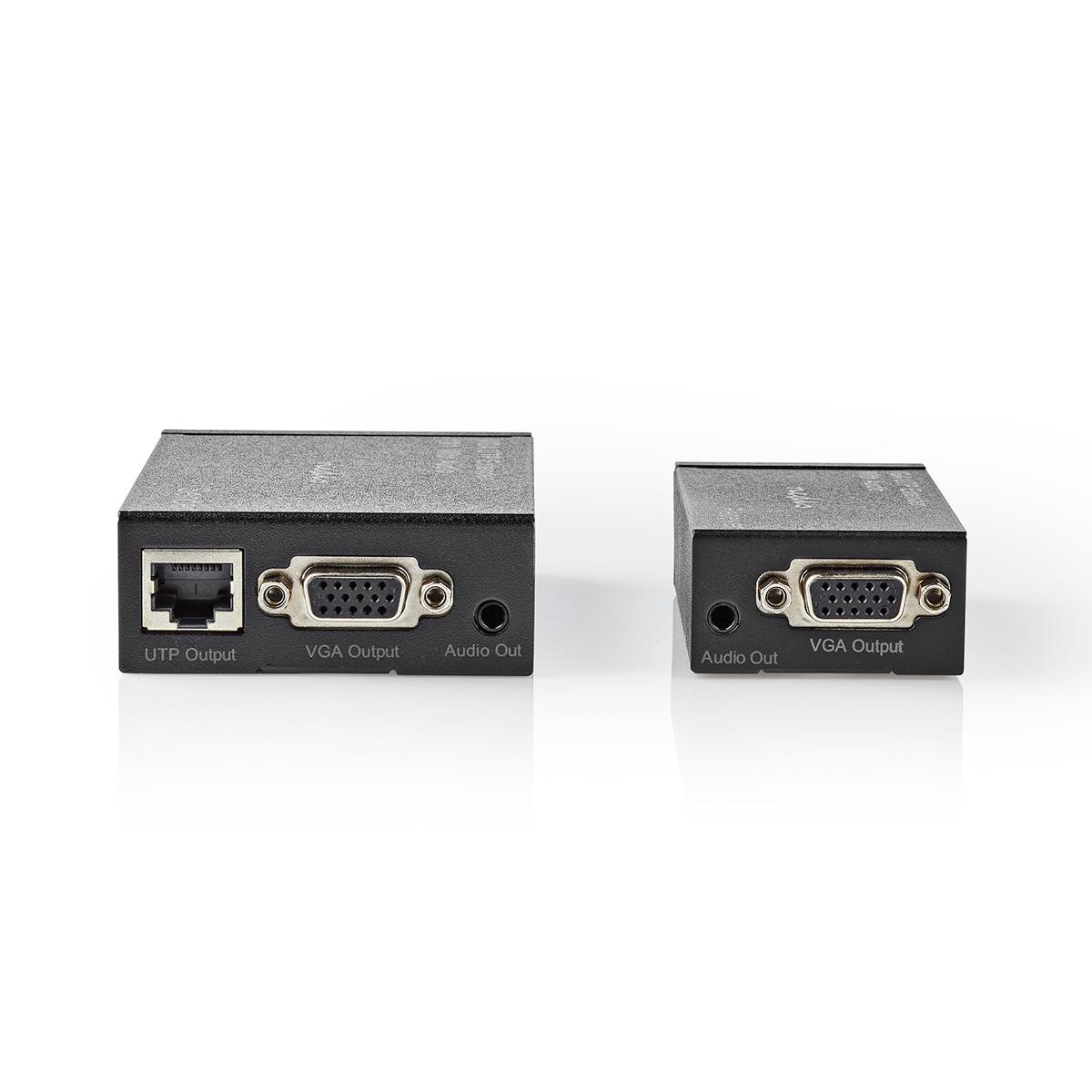 VGA Extender | VGA / Audio | Afstand tot: 300 m | Cat5e / Cat6 | 1920x1200 | Euro / Type-C (CEE 7/16)
