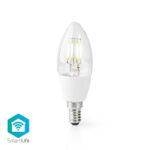 SmartLife LED Filamentlamp | Wi-Fi | E14 | 400 lm | 5 W | Warm Wit | 2700 K | Glas | Android™ / IOS | Kaars | 1 Stuks