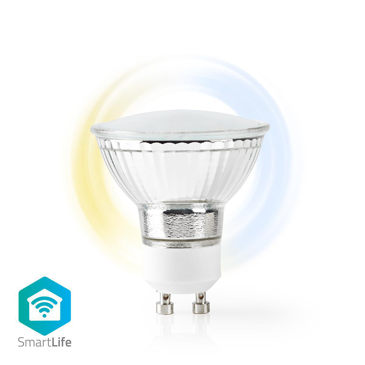 SmartLife LED Spot | Wi-Fi | GU10 | 400 lm | 5 W | Koel Wit / Warm Wit | 2700 - 6500 K | Energieklasse: F | Android™ / IOS | PAR16 | 1 Stuks