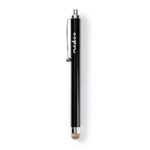 Stylus Pen | Apparaat: Smartphone / Tablet | Koperdoek Tip | 1 Stuks | Met clip | Zwart