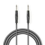 Mono-Audiokabel | 6,35 mm Male | 6,35 mm Male | Vernikkeld | 3.00 m | Rond | PVC