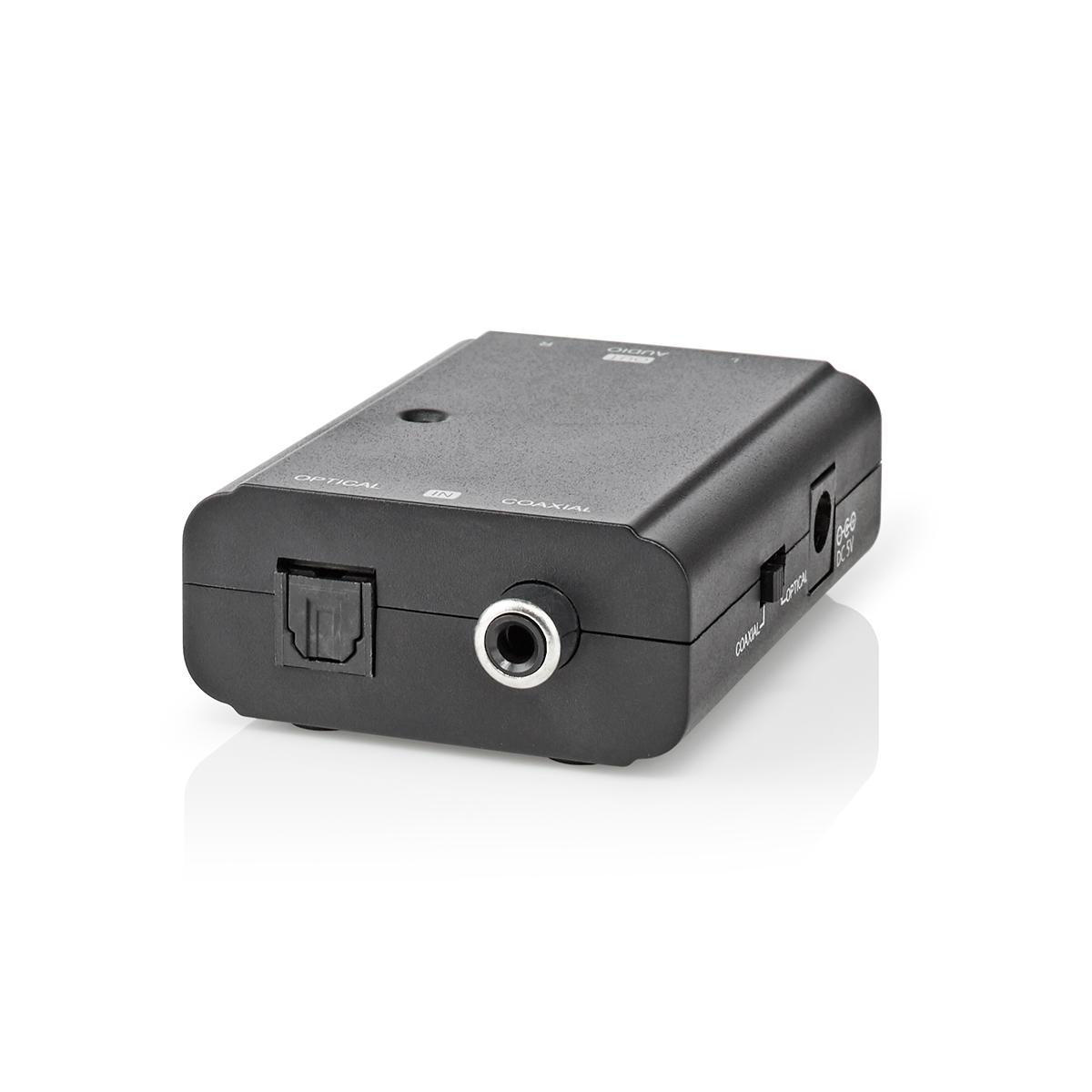 Digitale Audioconverter | 2-wegs | Ingangen audio / video / data: 1x S/PDIF (RCA) Female / 1x Toslink Female | Uitgangen audio / video / data: 2x RCA Male | Manueel | Zwart