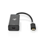 USB-C™ Adapter | USB 3.2 Gen 1 | USB-C™ Male | Mini DisplayPort Female | 0.20 m | Rond | Verguld | PVC | Antraciet | Doos